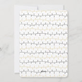 Leuke Gouden Zwarte Kerstversiering Eenvoudig Wit Feestdagenkaart (Achterkant)