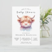 Leuke gracieuze Whimsy Koe Baby shower Kaart (Staand voorkant)