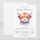 Leuke gracieuze Whimsy Koe Baby shower Kaart (Voorkant / Achterkant)