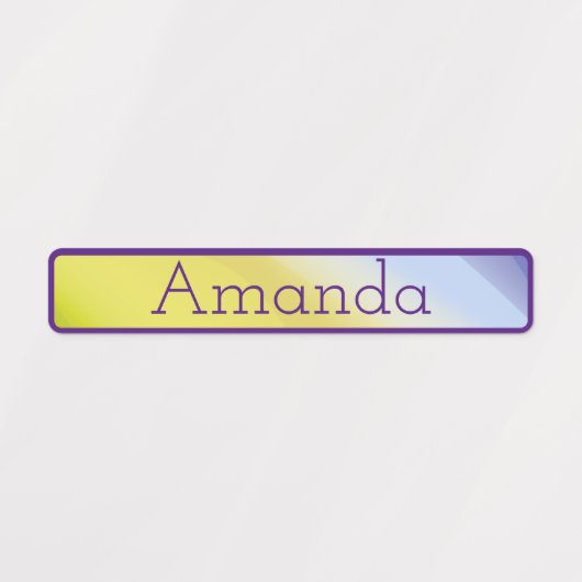 Leuke gradiënt lime groene paarse naam labels (Design 1)