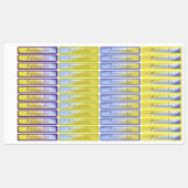 Leuke gradiënt lime groene paarse naam labels (Vel)