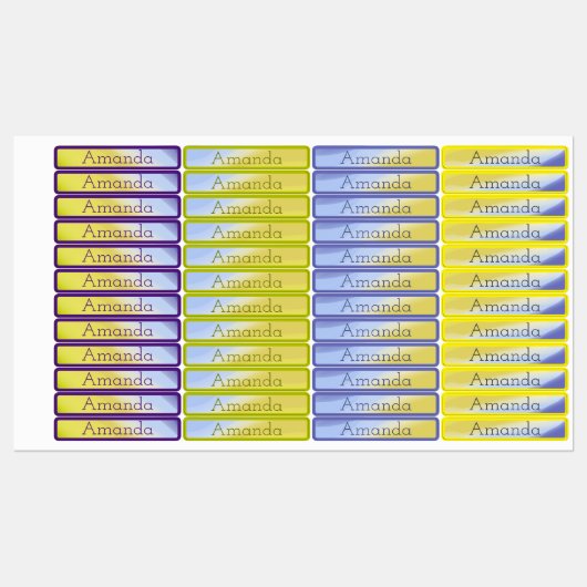 Leuke gradiënt lime groene paarse naam labels (Vel)