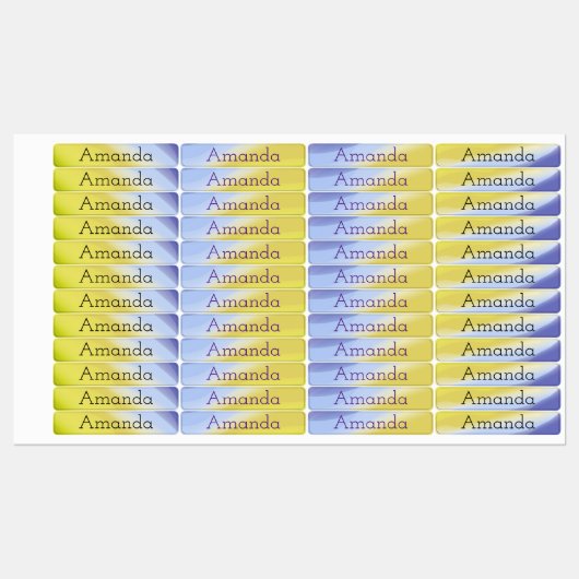 Leuke gradiënt lime groene paarse naam labels (Vel)