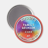 Leuke Graffiti Kunst Familie Reünie Souvenirs Rond Magneet (Voorkant / Achterkant)