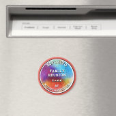 Leuke Graffiti Kunst Familie Reünie Souvenirs Rond Magneet (Insitu (Vaatwasser))