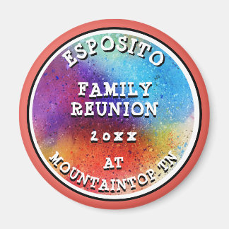 Leuke Graffiti Kunst Familie Reünie Souvenirs Rond Magneet