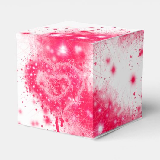 Leuke Graffiti spray verf roze sprankelend hart Bedankdoosjes (Achterkant)