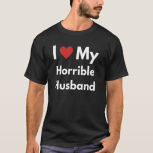 Leuke grafisch-ik hou van mijn vreselijke man t-shirt