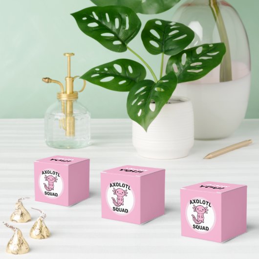Leuke grappige Axolotl-club aangepaste bewerkbare  Bedankdoosjes (Meervoudige)