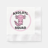 Leuke grappige Axolotl-club aangepaste bewerkbare Servet (Voorkant)