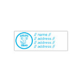 Leuke grappige Axolotl-club aangepaste bewerkbare Zelfinktende Stempel (Design)