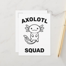 Leuke grappige Axolotl-club feestje bewerkbare bla Briefkaart