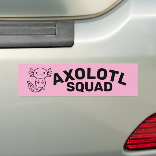 Leuke grappige Axolotl-club feestje bewerkbare bla Bumpersticker (Op auto)