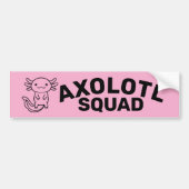 Leuke grappige Axolotl-club feestje bewerkbare bla Bumpersticker (Voorkant)