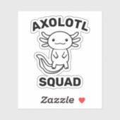Leuke grappige Axolotl-club feestje bewerkbare bla Sticker (Vel)