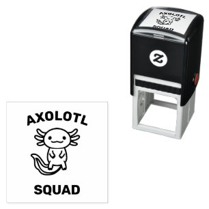 Leuke grappige Axolotl-club feestje bewerkbare bla Zelfinktende Stempel