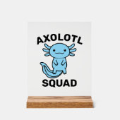 Leuke grappige Axolotl Squad aangepaste bewerkbare Acryl Bord (Voorkant)