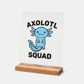 Leuke grappige Axolotl Squad aangepaste bewerkbare Acryl Bord (Hoek)