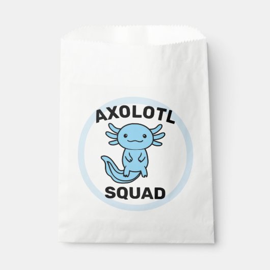 Leuke grappige Axolotl Squad aangepaste bewerkbare Bedankzakje (Voorkant)
