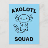 Leuke grappige Axolotl Squad aangepaste bewerkbare Briefkaart (Voorkant)