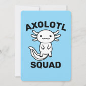 Leuke grappige Axolotl Squad aangepaste bewerkbare Kaart (Voorkant)