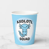 Leuke grappige Axolotl Squad aangepaste bewerkbare Papieren Bekers (Achterkant)