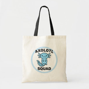 Leuke grappige Axolotl Squad aangepaste bewerkbare Tote Bag
