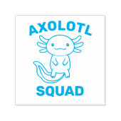 Leuke grappige Axolotl Squad aangepaste bewerkbare Zelfinktende Stempel (Design)