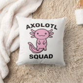 Leuke grappige Axolotl Squad Feestje bewerkbare bl Kussen (Deken)
