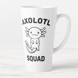 Leuke grappige Axolotl Squad Feestje bewerkbare bl Latte Mok
