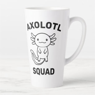 Leuke grappige Axolotl Squad Feestje bewerkbare bl Latte Mok