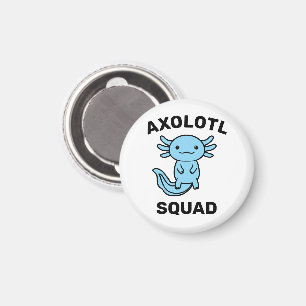 Leuke grappige Axolotl Squad Feestje bewerkbare bl Magneet