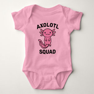 Leuke grappige Axolotl Squad Feestje bewerkbare bl Romper
