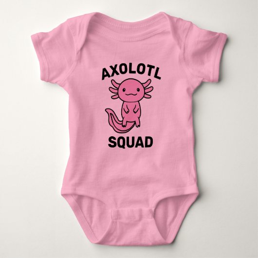 Leuke grappige Axolotl Squad Feestje bewerkbare bl Romper (Voorkant)