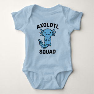 Leuke grappige Axolotl Squad Feestje bewerkbare bl Romper