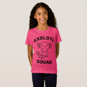 Leuke grappige Axolotl Squad Feestje bewerkbare bl T-shirt (Voorkant volledig)