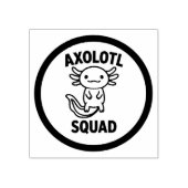 Leuke grappige Axolotl Squad op maat gemaakte zwar Rubberstempel (Afrduk)