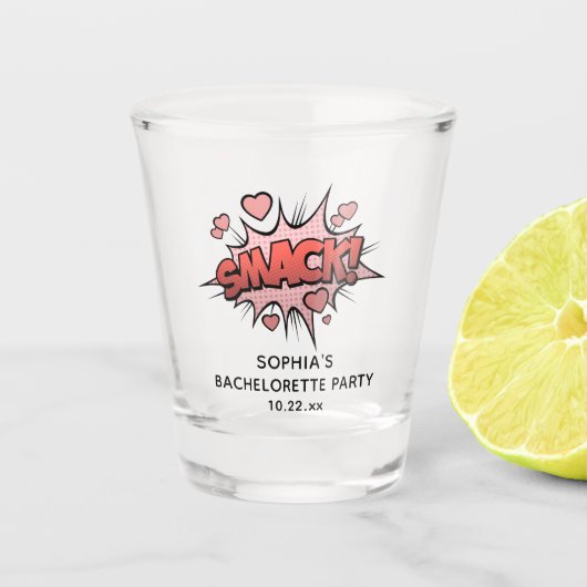 Leuke Grappige Bachelorette Feest Huwelijksgunst Shot Glas (Voorkant)