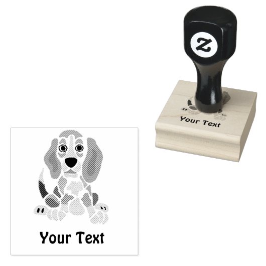 Leuke Grappige Beagle Stamp Rubberstempel (Gestempeld)