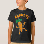 Leuke & Grappige Carrate Karate Training Wortel Pu T-shirt (Voorkant)