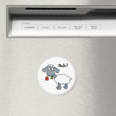 Leuke Grappige Cartoon Sheep Red Flower  Magneet (Insitu (Vaatwasser))