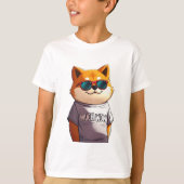 Leuke grappige chippy kat t-shirt (Voorkant)