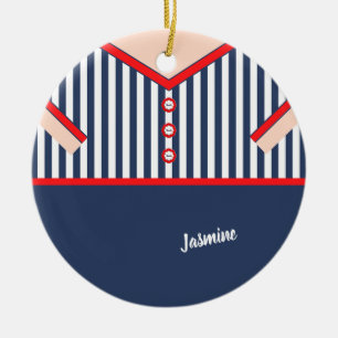 Leuke grappige clown pak karikatuur gepersonalisee keramisch ornament