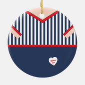 Leuke grappige clown pak karikatuur gepersonalisee keramisch ornament (Achterkant)