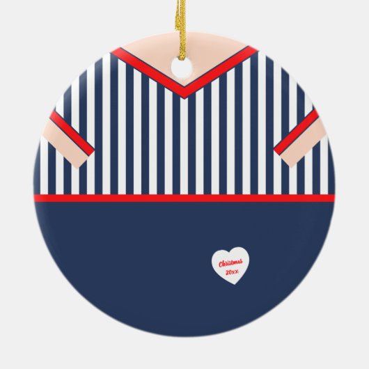 Leuke grappige clown pak karikatuur gepersonalisee keramisch ornament (Achterkant)