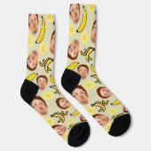 Leuke & Grappige Custom Gele Banaan Gezicht Crew S Sokken (Rechts)