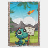 Leuke, grappige dinosaurus deken (Voorkant Verticaal)