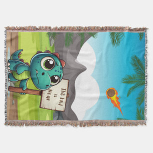 Leuke, grappige dinosaurus deken