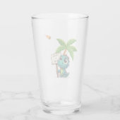 Leuke, grappige dinosaurus glas (Achterkant)