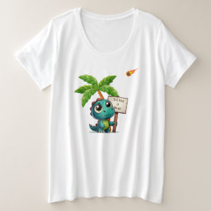 Leuke, grappige dinosaurus grote maat t-shirt